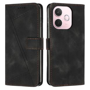 For OPPO A5 Pro 5G Global Dream Triangle Leather Phone Case with Lanyard(Black)