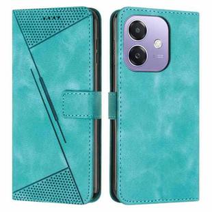 For OPPO A5x 5G Global Dream Triangle Leather Phone Case with Lanyard(Green)