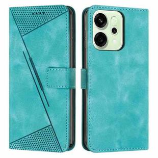For OPPO Reno14 Pro Global Dream Triangle Leather Phone Case with Lanyard(Green)