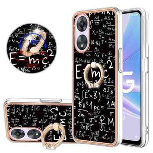 For OPPO A78 / A58 Electroplating Dual-side IMD Phone Case with Ring Holder(Equation)