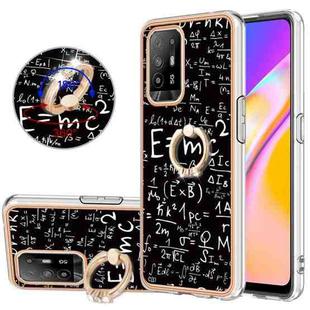 For OPPO A94 5G / A95 5G Electroplating Dual-side IMD Phone Case with Ring Holder(Equation)