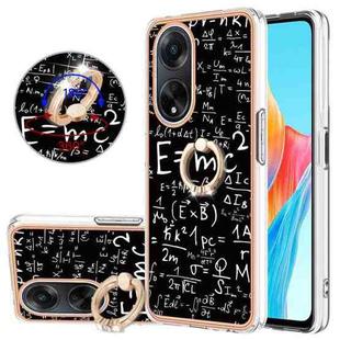 For OPPO A98 Electroplating Dual-side IMD Phone Case with Ring Holder(Equation)