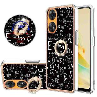 For OPPO Reno8 T 4G Electroplating Dual-side IMD Phone Case with Ring Holder(Equation)