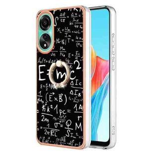 For OPPO A78 4G Electroplating Dual-side IMD Phone Case with Ring Holder(Equation)