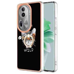 For OPPO Reno11 Pro 5G Global Electroplating Dual-side IMD Phone Case with Ring Holder(Natural Growth)