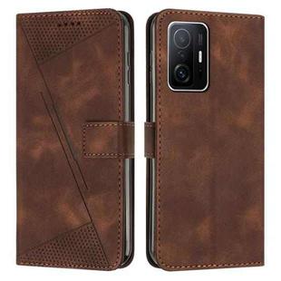 For Xiaomi 11T / 11T Pro Dream Triangle Leather Phone Case with Lanyard(Brown)