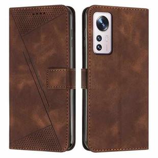 For Xiaomi 12 Lite Dream Triangle Leather Phone Case with Lanyard(Brown)