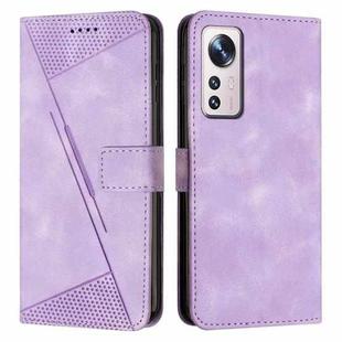 For Xiaomi 12 Pro / 12S Pro Dream Triangle Leather Phone Case with Lanyard(Purple)