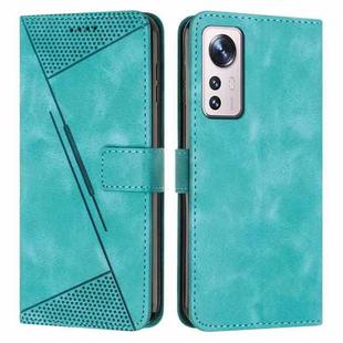 For Xiaomi 12 / 12S / 12X Dream Triangle Leather Phone Case with Lanyard(Green)