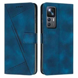For Xiaomi 12T / 12T Pro Dream Triangle Leather Phone Case with Lanyard(Blue)