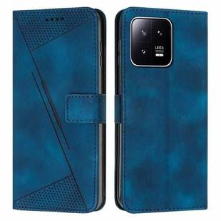 For Xiaomi 13 Dream Triangle Leather Phone Case with Lanyard(Blue)