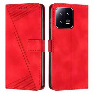 For Xiaomi 13 Dream Triangle Leather Phone Case with Lanyard(Red)