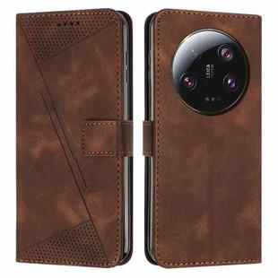 For Xiaomi 13 Ultra Dream Triangle Leather Phone Case with Lanyard(Brown)