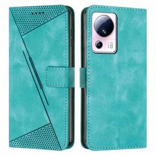 For Xiaomi 13 Lite Dream Triangle Leather Phone Case with Lanyard(Green)