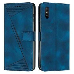 For Xiaomi Redmi 9A Dream Triangle Leather Phone Case with Lanyard(Blue)