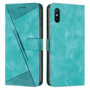 For Xiaomi Redmi 9A Dream Triangle Leather Phone Case with Lanyard(Green)