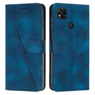 For Xiaomi Redmi 10A / 9C Dream Triangle Leather Phone Case with Lanyard(Blue)