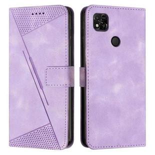 For Xiaomi Redmi 10A / 9C Dream Triangle Leather Phone Case with Lanyard(Purple)