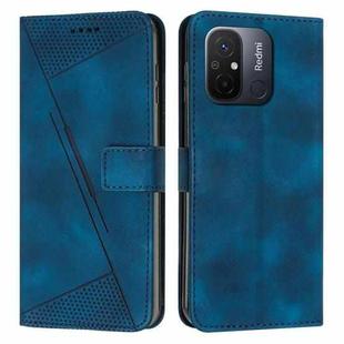 For Xiaomi Redmi 11A / 12C Dream Triangle Leather Phone Case with Lanyard(Blue)