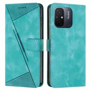 For Xiaomi Redmi 11A / 12C Dream Triangle Leather Phone Case with Lanyard(Green)