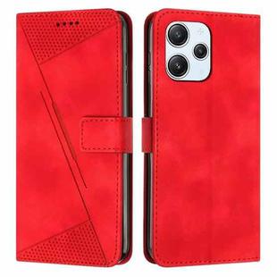 For Xiaomi Redmi 12 4G Dream Triangle Leather Phone Case with Lanyard(Red)