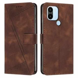 For Xiaomi Redmi A1+ / A2+ Dream Triangle Leather Phone Case with Lanyard(Brown)