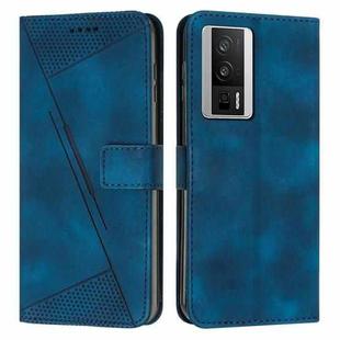 For Xiaomi Redmi K60 / K60 Pro Dream Triangle Leather Phone Case with Lanyard(Blue)