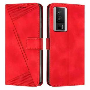 For Xiaomi Redmi K60 / K60 Pro Dream Triangle Leather Phone Case with Lanyard(Red)