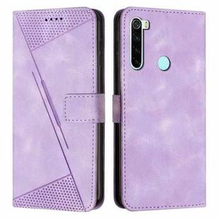For Xiaomi Redmi Note 8 Dream Triangle Leather Phone Case with Lanyard(Purple)