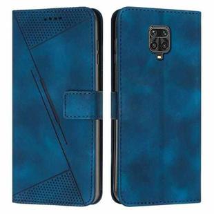 For Xiaomi Redmi Note 9 Pro / Note 9S Dream Triangle Leather Phone Case with Lanyard(Blue)