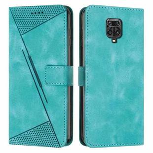 For Xiaomi Redmi Note 9 Pro / Note 9S Dream Triangle Leather Phone Case with Lanyard(Green)