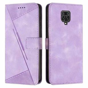 For Xiaomi Redmi Note 9 Pro / Note 9S Dream Triangle Leather Phone Case with Lanyard(Purple)