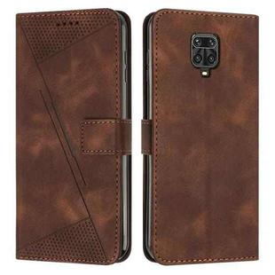 For Xiaomi Redmi Note 9 Pro / Note 9S Dream Triangle Leather Phone Case with Lanyard(Brown)