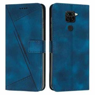 For Xiaomi Redmi Note 9 / 10X Dream Triangle Leather Phone Case with Lanyard(Blue)