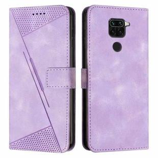 For Xiaomi Redmi Note 9 / 10X Dream Triangle Leather Phone Case with Lanyard(Purple)