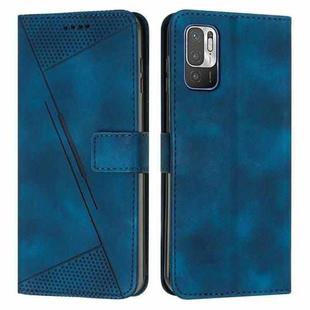 For Xiaomi Redmi Note 10 5G / Note 10T 5G Dream Triangle Leather Phone Case with Lanyard(Blue)