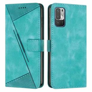 For Xiaomi Redmi Note 10 5G / Note 10T 5G Dream Triangle Leather Phone Case with Lanyard(Green)