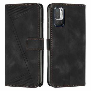 For Xiaomi Redmi Note 10 5G / Note 10T 5G Dream Triangle Leather Phone Case with Lanyard(Black)