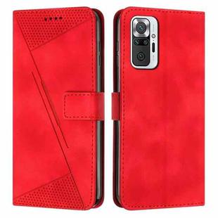 For Xiaomi Redmi Note 10 Pro / Note 10 Pro Max Dream Triangle Leather Phone Case with Lanyard(Red)