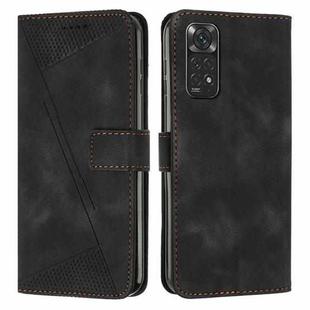 For Xiaomi Redmi Note 11 4G Global / Note 11S Dream Triangle Leather Phone Case with Lanyard(Black)