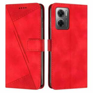 For Xiaomi Redmi Note 11E / Note 10 5G 2022 Dream Triangle Leather Phone Case with Lanyard(Red)