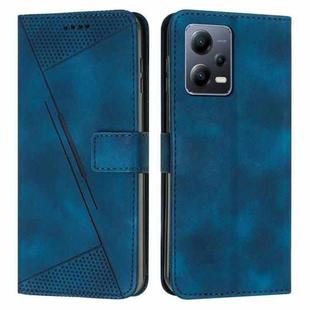 For Xiaomi Redmi Note 12 Pro 4G Global Dream Triangle Leather Phone Case with Lanyard(Blue)