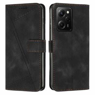 For Xiaomi Redmi Note 12 Pro Speed Dream Triangle Leather Phone Case with Lanyard(Black)