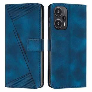 For Xiaomi Redmi Note 12 Turbo Dream Triangle Leather Phone Case with Lanyard(Blue)
