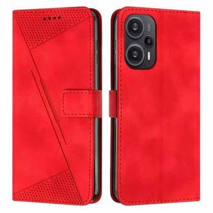 For Xiaomi Redmi Note 12 Turbo Dream Triangle Leather Phone Case with Lanyard(Red)