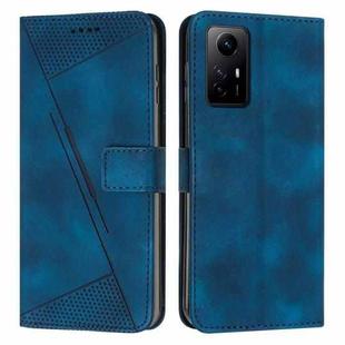 For Xiaomi Redmi Note 12S Dream Triangle Leather Phone Case with Lanyard(Blue)