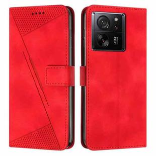 For Xiaomi 13T / Xiaomi 13T Pro Dream Triangle Leather Phone Case with Lanyard(Red)