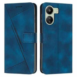 For Xiaomi Redmi 13C Dream Triangle Leather Phone Case with Lanyard(Blue)