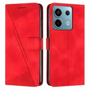 For Xiaomi Redmi Note 13 Pro 5G Dream Triangle Leather Phone Case with Lanyard(Red)