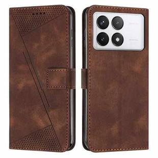 For Xiaomi Redmi K70 / K70 Pro Dream Triangle Leather Phone Case with Lanyard(Brown)